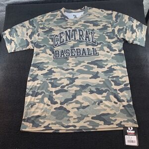 Badger‎ Sport Central Baseball Camo Athletic T-Shirt Size L